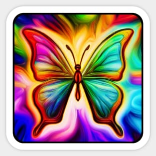 Psychedelic Butterfly Sticker